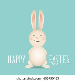 Happy easter background design. Happy easter cards with Easter bunnies. Vector illustration.