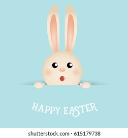 Happy easter background design. Happy easter cards with Easter bunnies. Vector illustration.