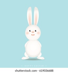 Happy easter background design. Happy easter cards with Easter bunnies. Vector illustration.
