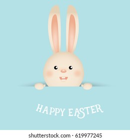 Happy easter background design. Happy easter cards with Easter bunnies. Vector illustration.