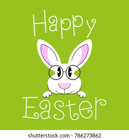 Happy Easter background. Happy Easter design. Rabbit modern design icon. File is saved in AI10 EPS version.