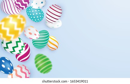Happy easter background design Vector illustration greeting card advertisement promotion poster leaflet web banner article