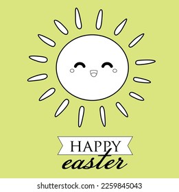 Happy Easter Background Digital Stamp