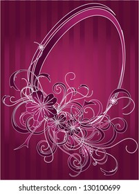 Happy Easter background with egg and flowers