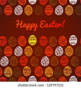 Happy easter background. easter egg. Easter egg vector pattern for your  design