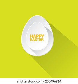 happy Easter background and egg. vector card design template