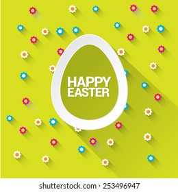 happy Easter background and egg. vector card design template