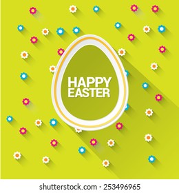 happy Easter background and egg. vector card design template