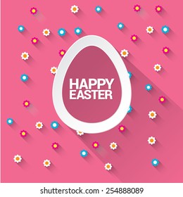 happy Easter background and egg. vector card design template