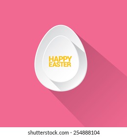 happy Easter background and egg. vector card design template