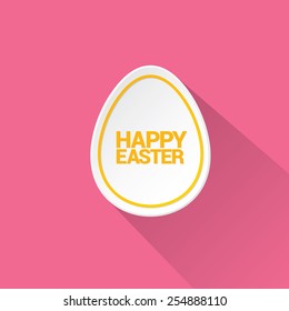 happy Easter background and egg. vector card design template