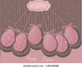Happy Easter background with eggs