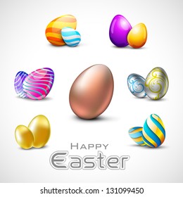 Happy Easter background with eggs.