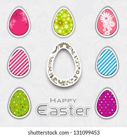 Happy Easter background with eggs.