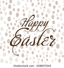 Happy Easter background with eggs. Vector illustration