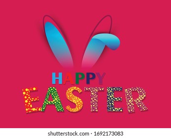 Happy Easter background eggs. Vector illustration greeting card, ad, promotion, poster, flyer, web-banner, article