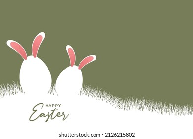 Happy easter background in flat design