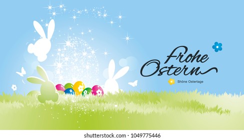 Happy Easter background (Frohe Ostern - German)