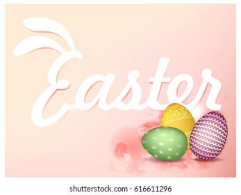 Happy Easter Background. Greetings card. vector