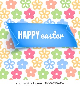 Happy Easter background with place for text, background decorated with colorful eggs, Greeting card trendy design. Invitation template Vector illustration for poster or flyer