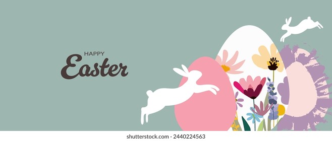 Happy Easter background for poster, cover or postcard.	