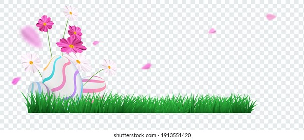 Happy Easter background. shine decorated eggs