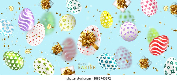 Happy Easter  background. Template for greeting card, ad, sales, poster.