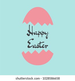 Happy Easter Background. Vector illustration. Three eggs