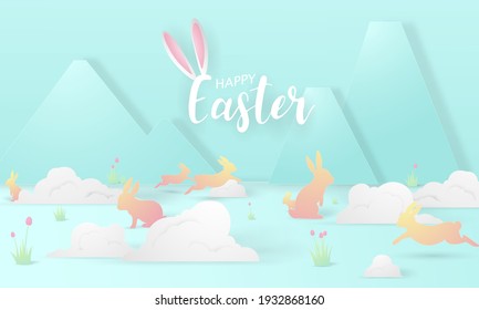 Felices antecedentes de Pascua. Ilustración del vector