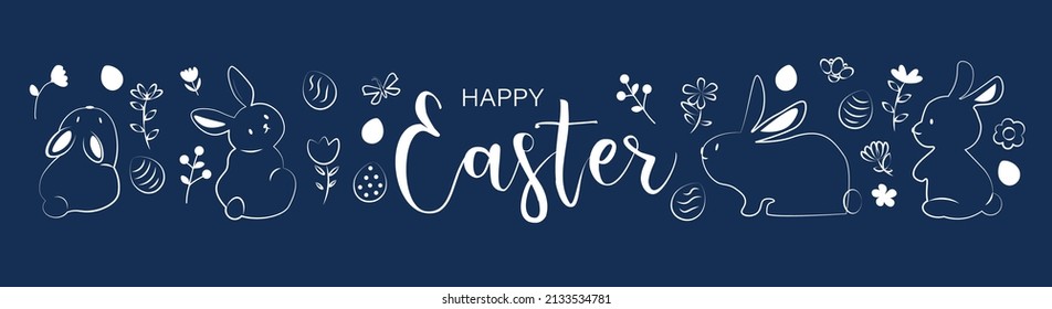 Happy Easter background. Vector illustration.