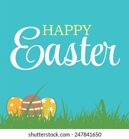 Happy Easter Background Vector Illustration 