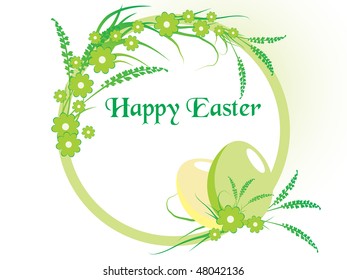 happy easter background, vector image