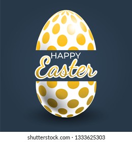 Happy Easter background,Realistic Easter Egg background,Vector,Illustration.