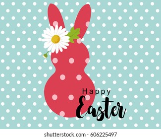 Happy Easter banner background with beautiful flower pattern