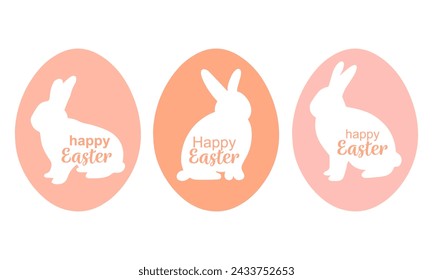 Fondo de pancarta de Pascua feliz. Conejito de Pascua y huevo
