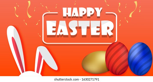 Happy easter banner background, Holidays banner.