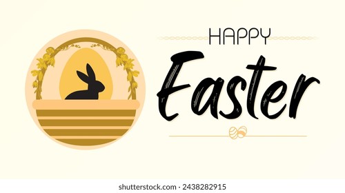 Happy Easter banner. Blooming with Joy: Easter Festive Vibes