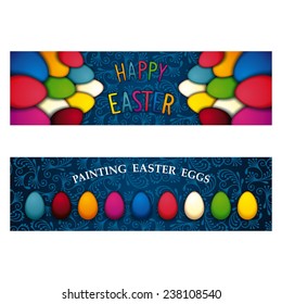 Happy Easter banner and festive design element
