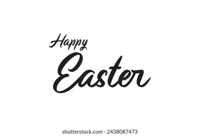 Banner de Pascua feliz, plantilla de tarjeta de felicitación con caligrafía moderna escrita a mano. Afiche de vacaciones. Diseño tipográfico. Ilustración de vector
