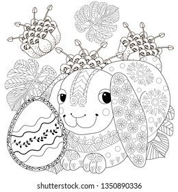Happy Easter banner. Greeting to spring vector card