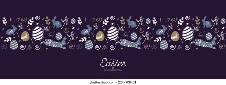 Happy Easter banner. Modern minimal design.