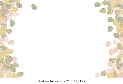 Happy Easter Banner. Pattern of eggs, flowers and twigs. For card, banner, poster, flyer, and web. Spring Festival. Vector illustration