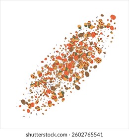 Happy Easter Banner. Pattern of eggs, flowers and twigs. For card, banner, poster, flyer, and web. Spring Festival. Vector illustration
