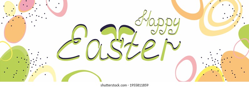 cartel de la Pascua feliz cartel saldando huevos de texto escrito