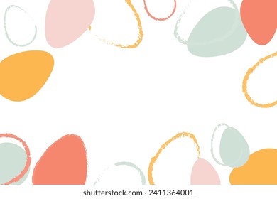 Happy Easter banner, poster, greeting card. Happy Easter background with negative space area