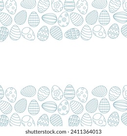 Happy Easter banner, poster, greeting card. Happy Easter background with negative space area