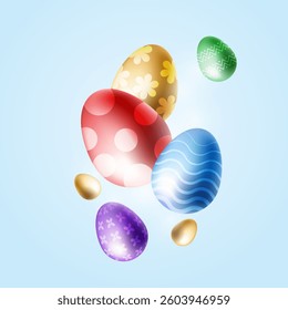 Happy Easter banner, poster, greeting card. Trendy Easter design with typography, bunniess. Easter poster and banner template with Easter eggs . Holiday social media banner template design.