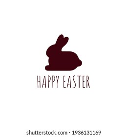 Happy Easter. Banner with rabbit