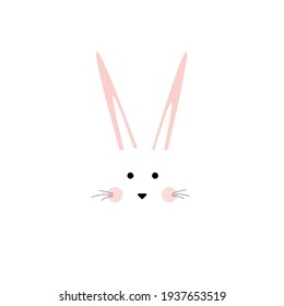 Happy Easter banner with rabbit