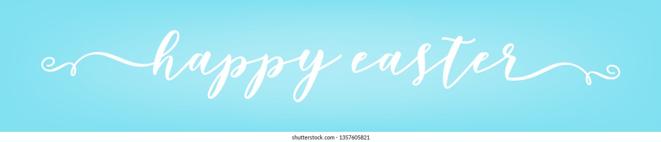 Happy Easter banner - typography and greeting card.